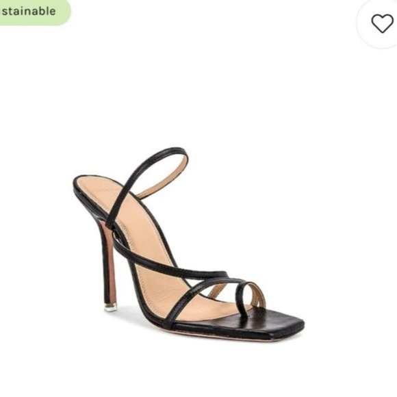 Black Suede Studio Cindy Sandal in Black - Picture 1 of 11